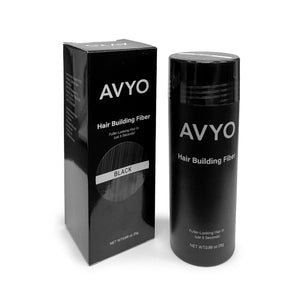 Black | Hair Building Fibers | Fuller Looking Hair | 0.88 oz - 25g | AVYO - AVYO